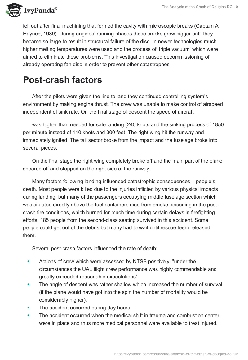 The Analysis of the Crash of Douglas DC-10. Page 3