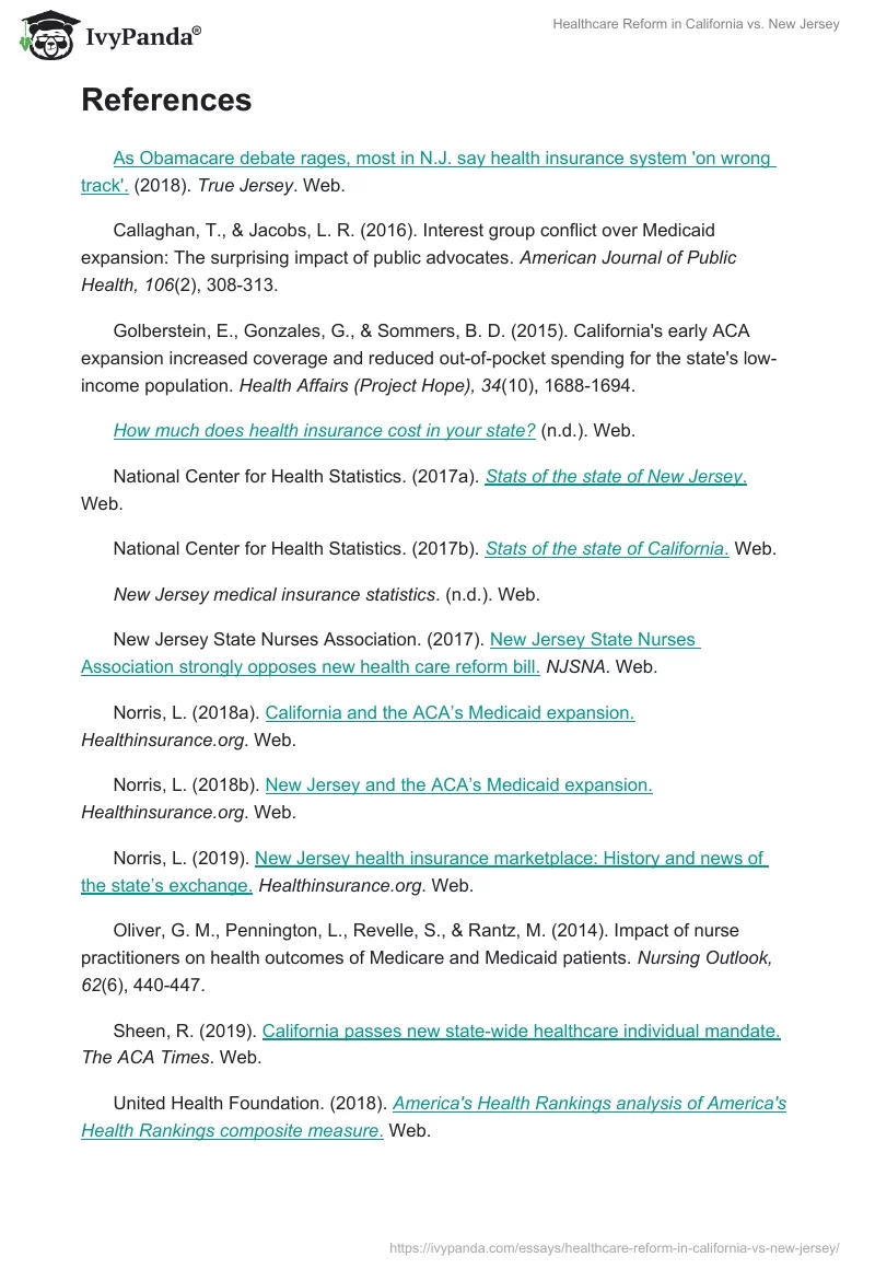 Healthcare Reform in California vs. New Jersey. Page 4