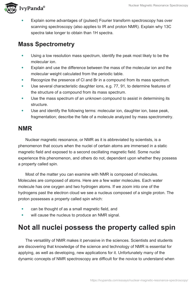 Nuclear Magnetic Resonance Spectroscopy. Page 4