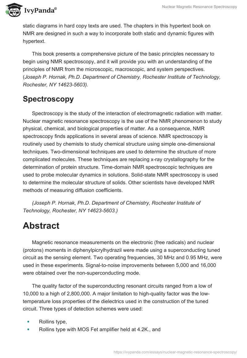Nuclear Magnetic Resonance Spectroscopy. Page 5