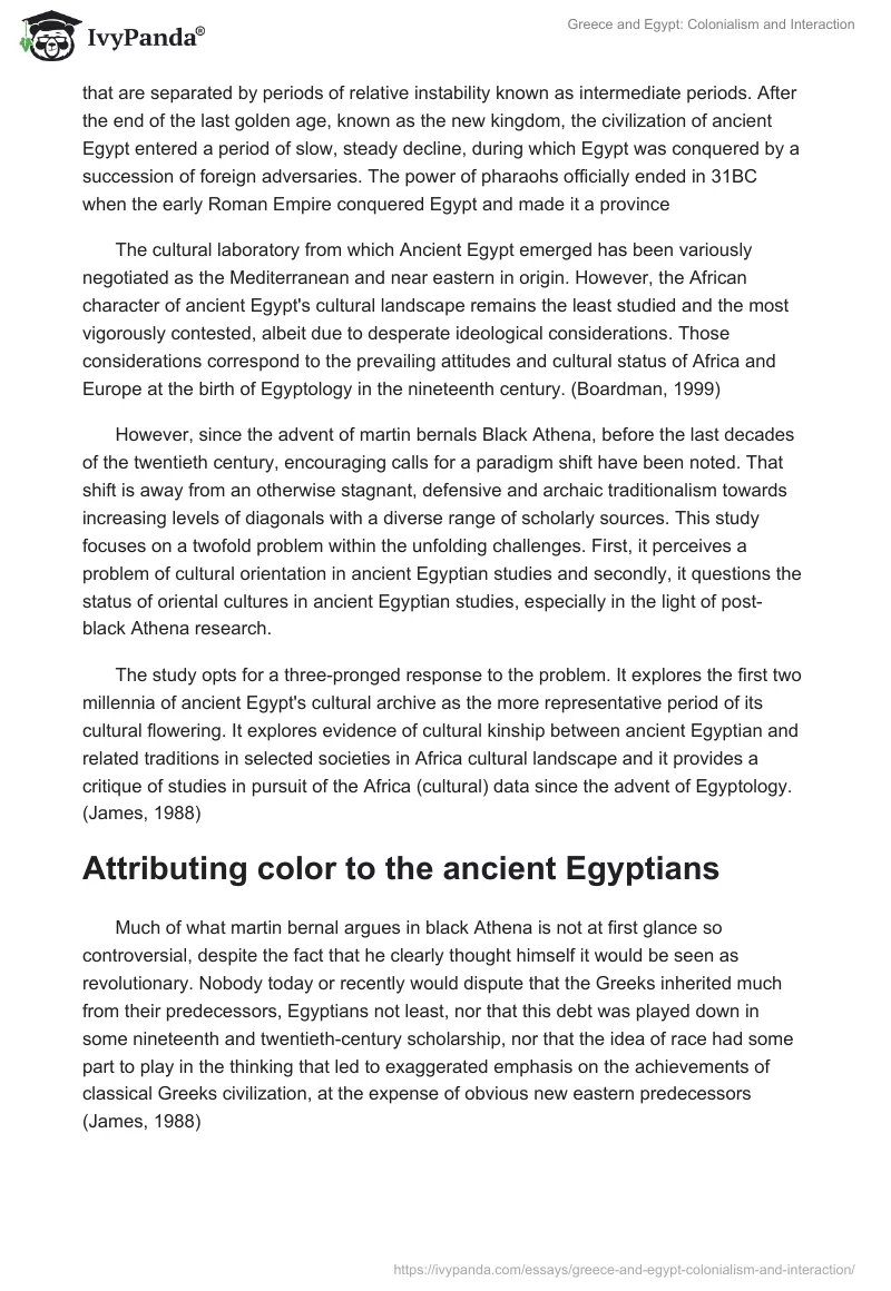 Greece and Egypt: Colonialism and Interaction. Page 2
