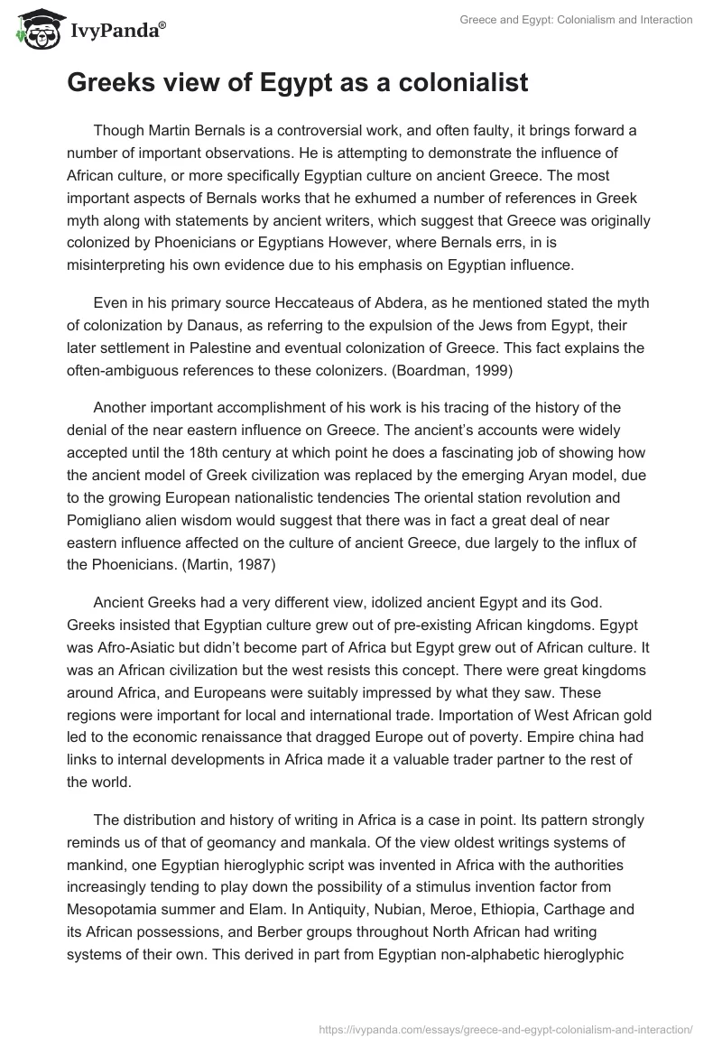 Greece and Egypt: Colonialism and Interaction. Page 3