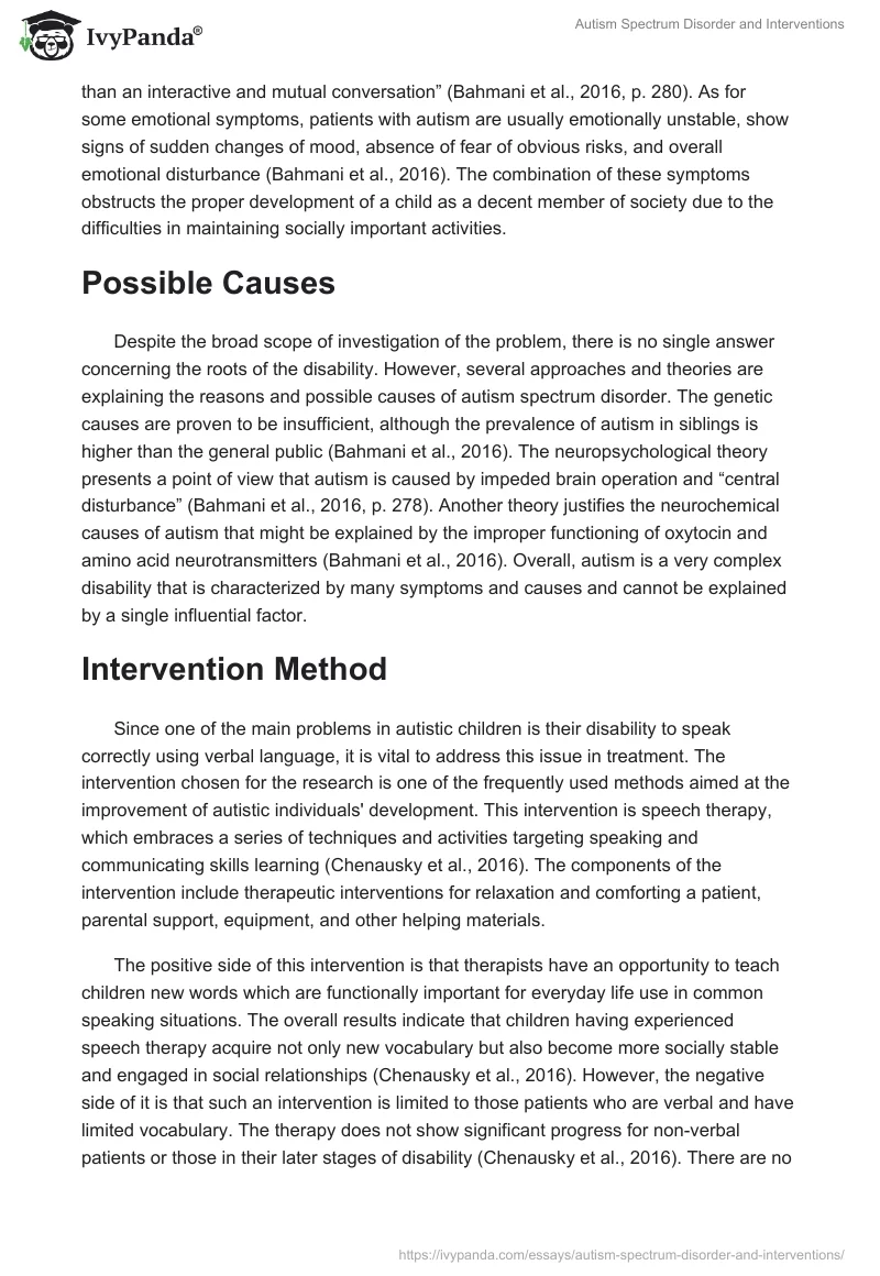 Autism Spectrum Disorder and Interventions. Page 2