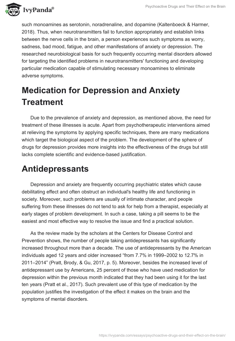 Psychoactive Drugs and Their Effect on the Brain. Page 3