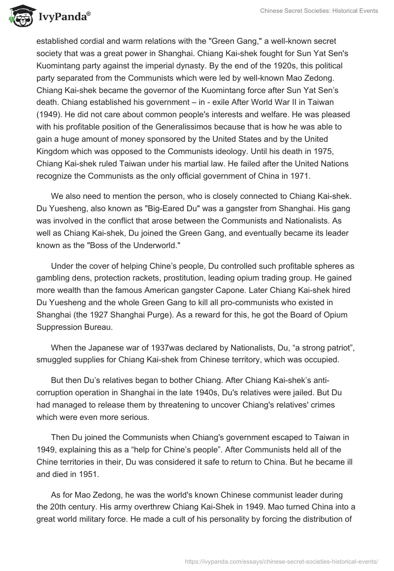 Chinese Secret Societies: Historical Events. Page 4