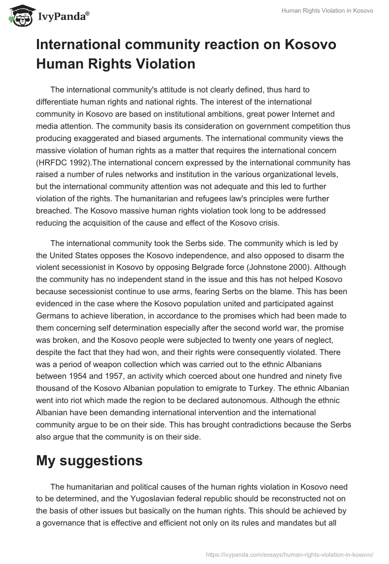 Human Rights Violation in Kosovo. Page 3