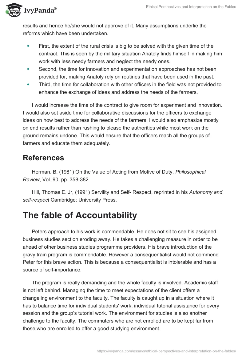 Ethical Perspectives and Interpretation on the Fables. Page 3