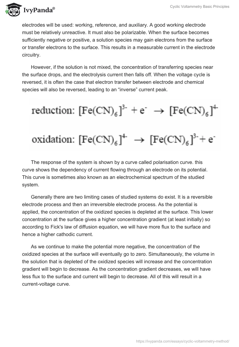 Cyclic Voltammetry Basic Principles. Page 5
