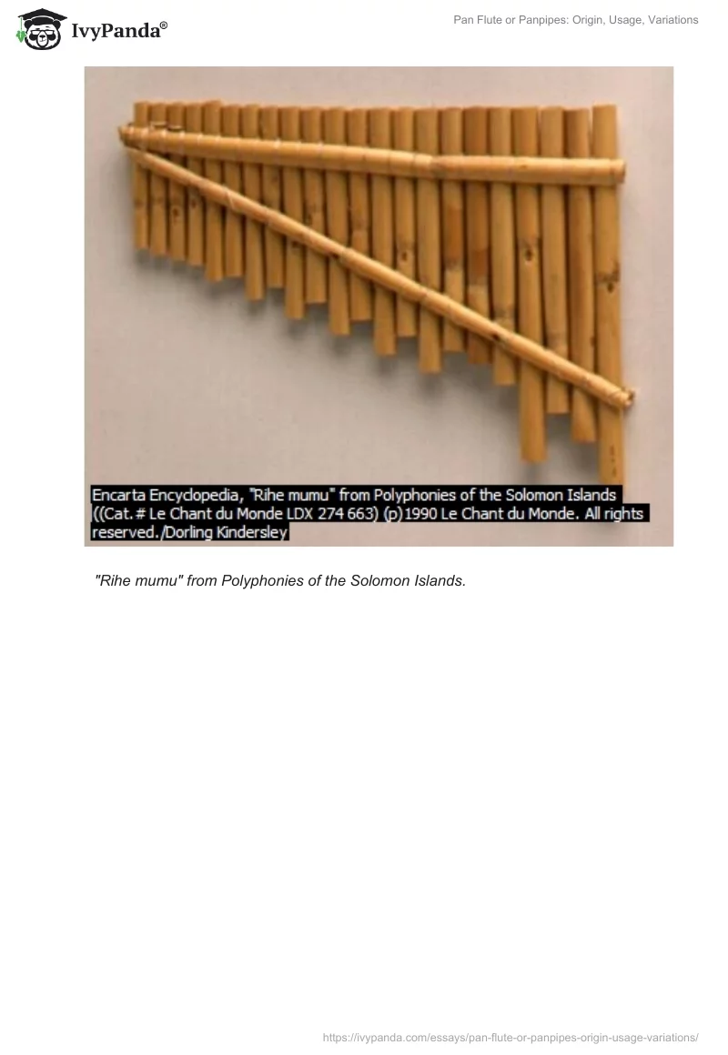 Pan Flute or Panpipes: Origin, Usage, Variations. Page 3