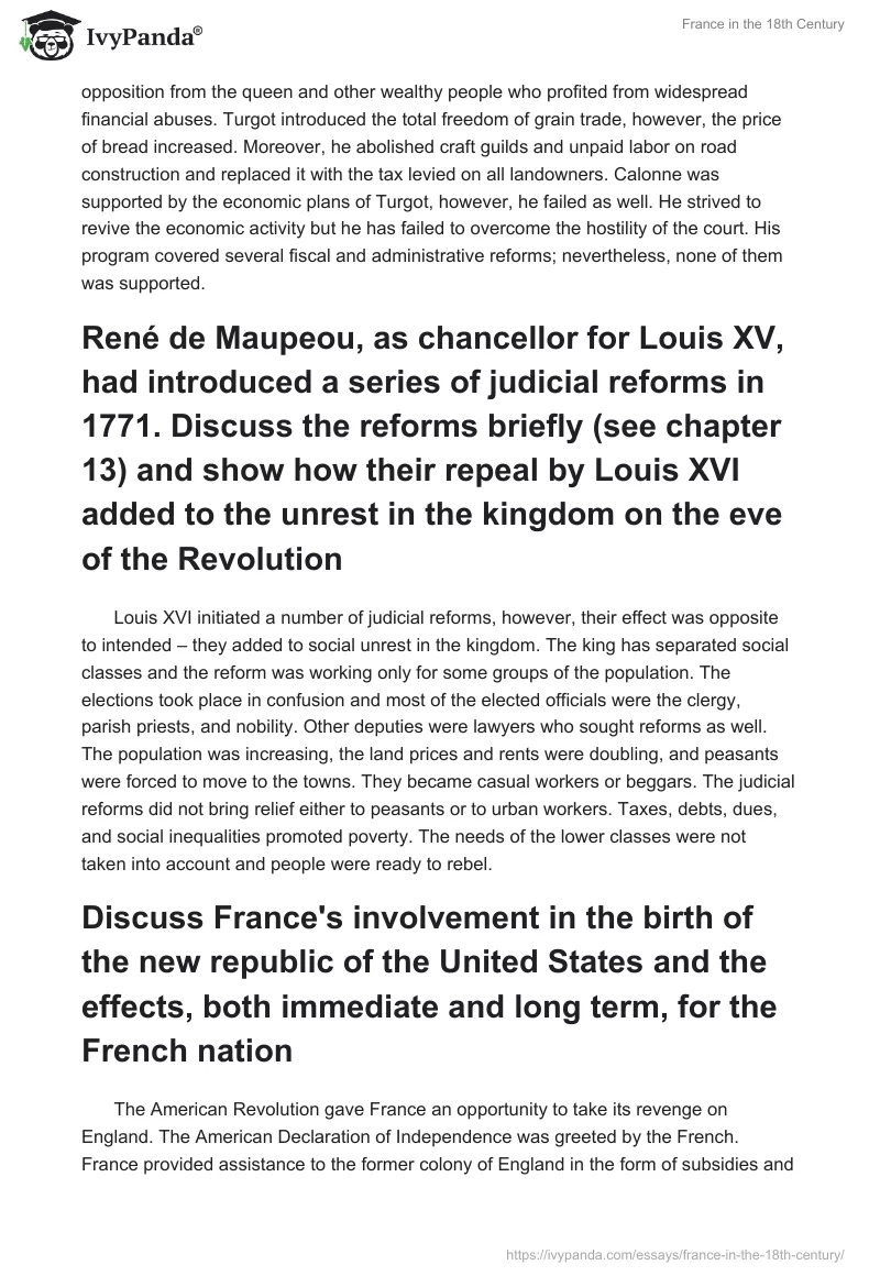 France in the 18th Century. Page 2