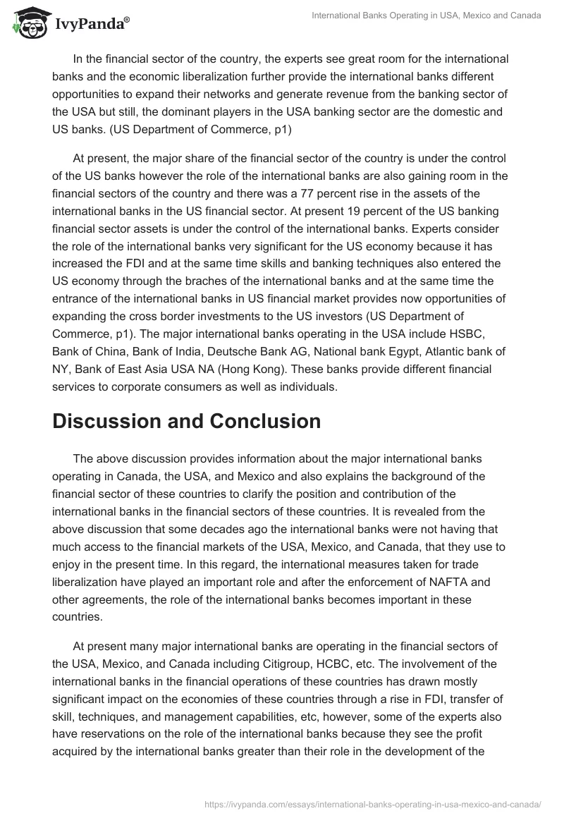 International Banks Operating in USA, Mexico and Canada. Page 4