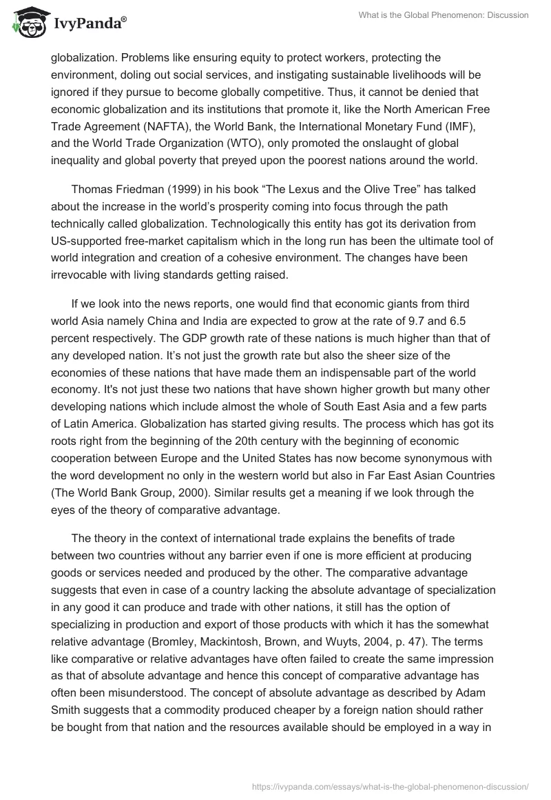 What is the Global Phenomenon: Discussion. Page 2