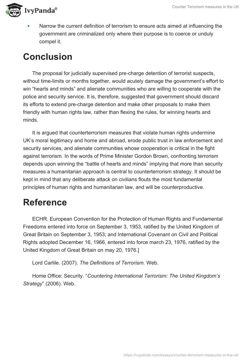 Counter Terrorism Measures in the UK. Page 5