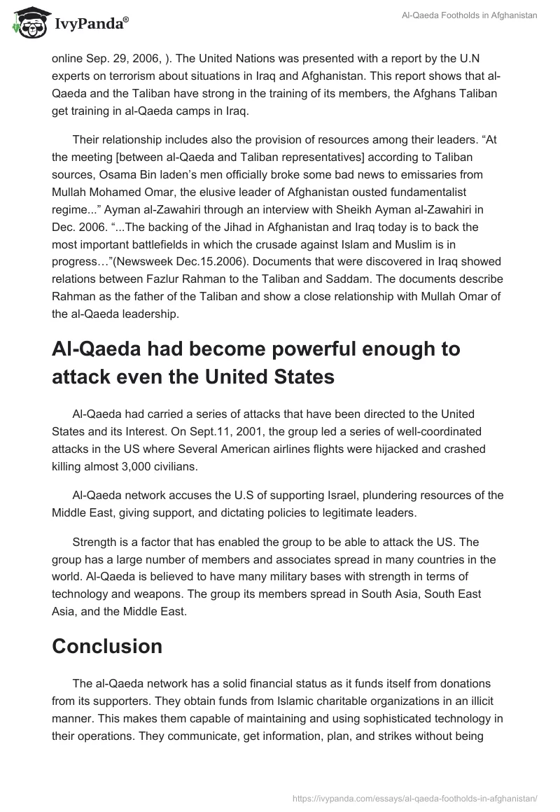 Al-Qaeda Footholds in Afghanistan. Page 2