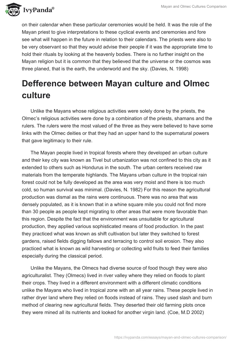 Mayan and Olmec Cultures Comparison. Page 5