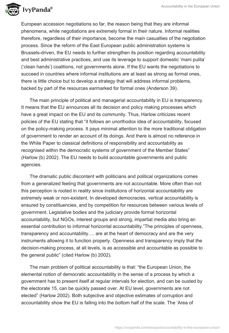 Accountability in the European Union. Page 2