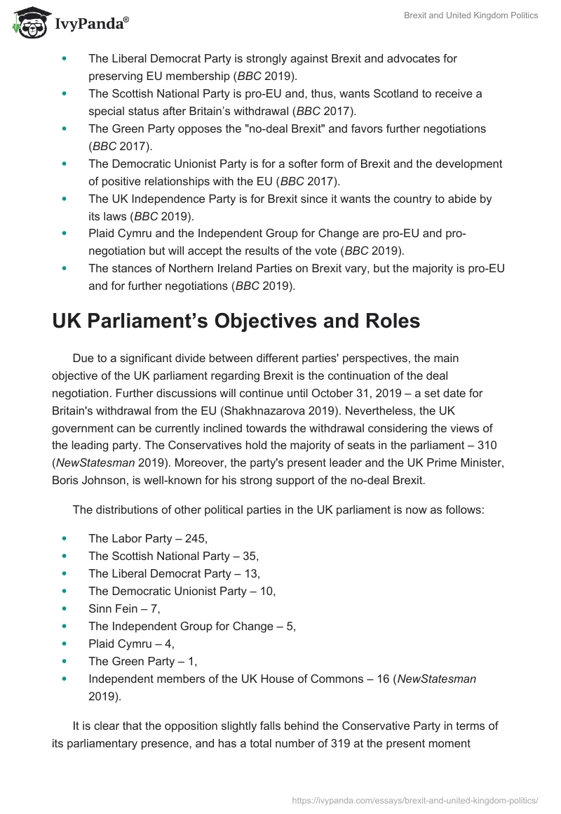 Brexit and United Kingdom Politics. Page 2