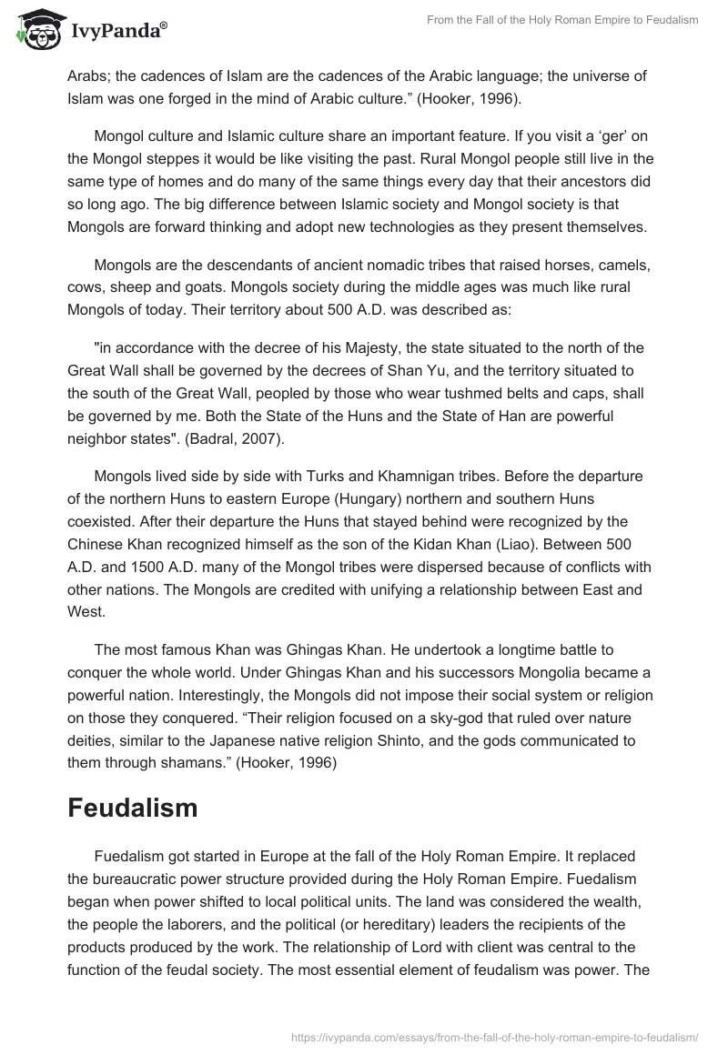 From the Fall of the Holy Roman Empire to Feudalism. Page 4