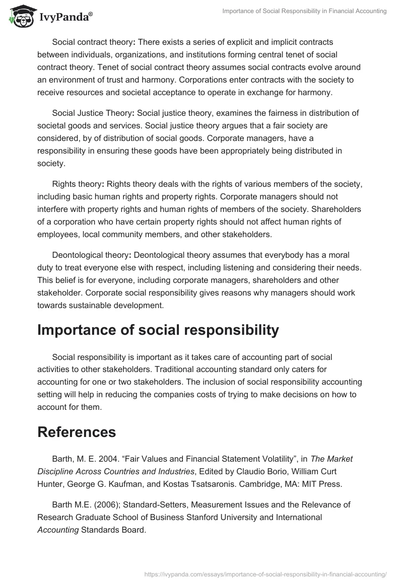 Importance of Social Responsibility in Financial Accounting. Page 5