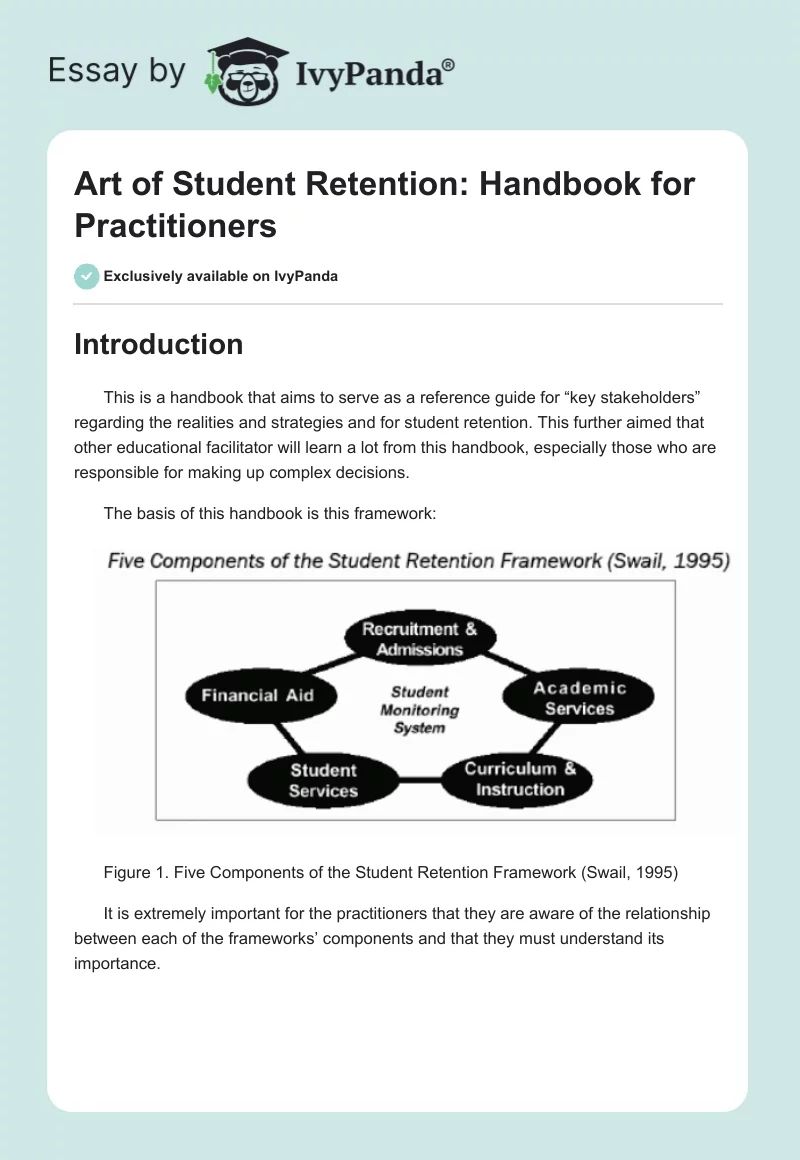 Art of Student Retention: Handbook for Practitioners. Page 1