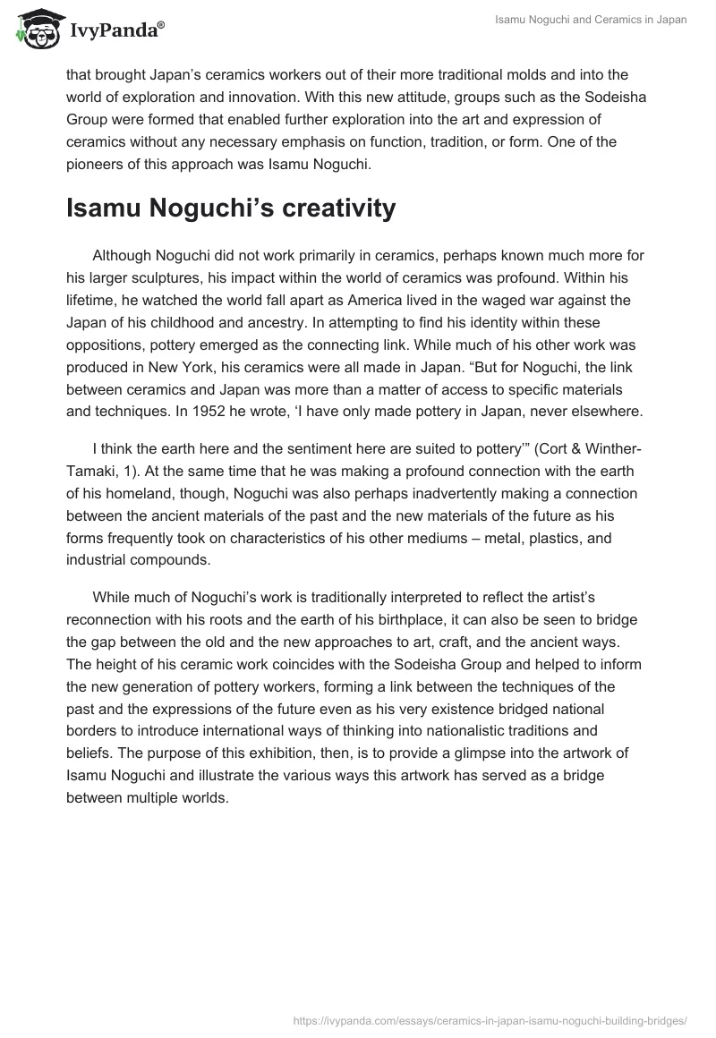 Isamu Noguchi and Ceramics in Japan. Page 2