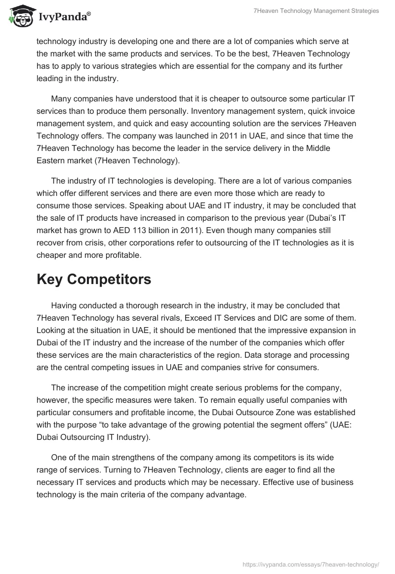 7Heaven Technology Management Strategies. Page 2