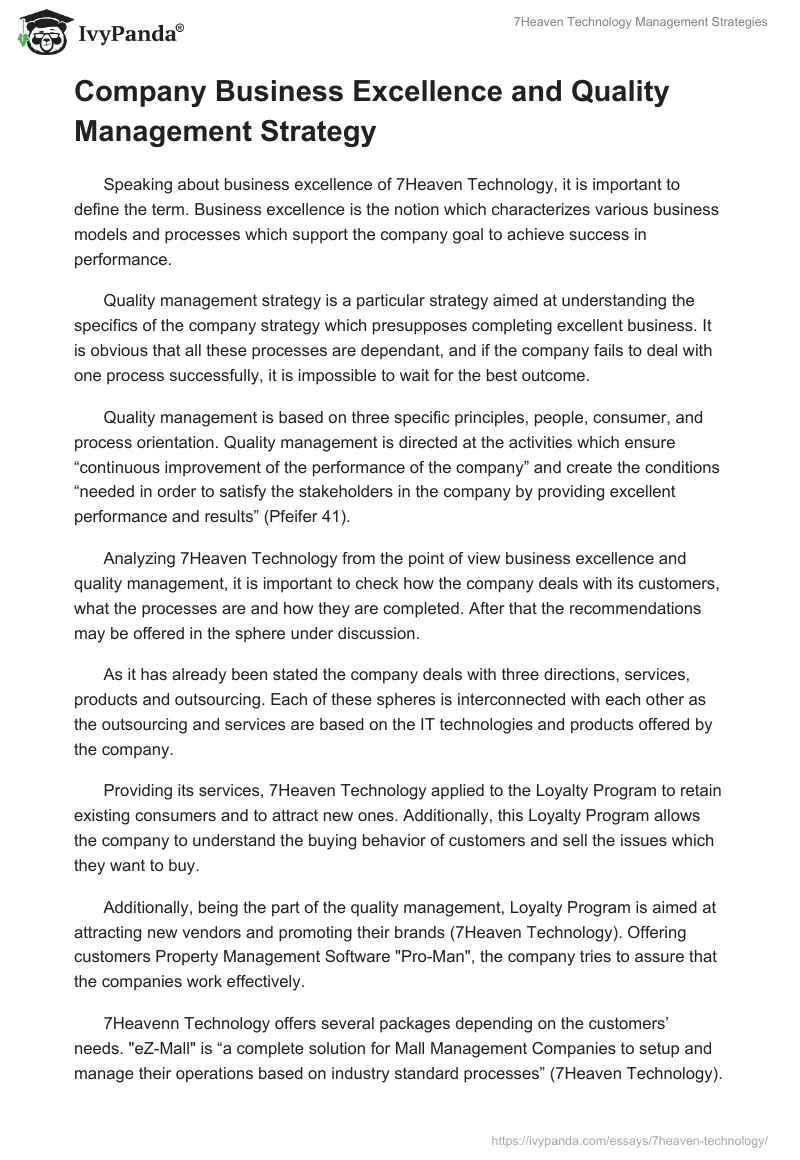7Heaven Technology Management Strategies. Page 3