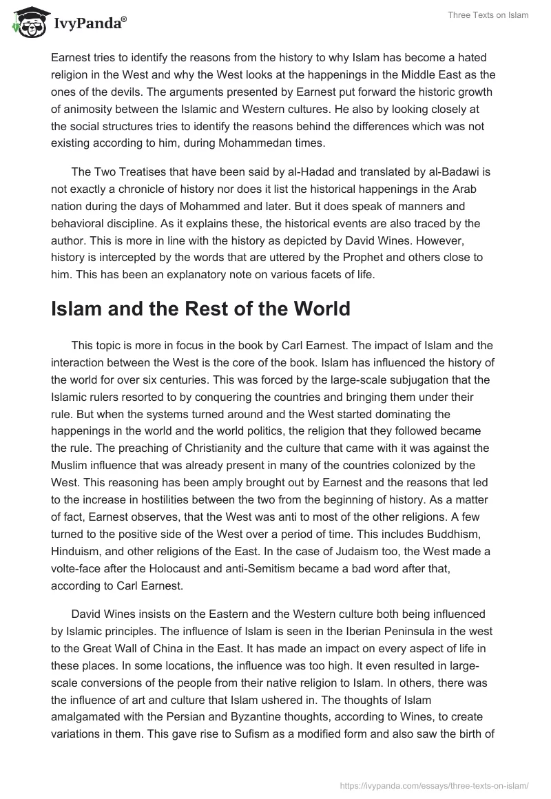 Three Texts on Islam. Page 2