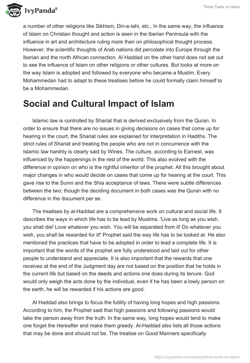 Three Texts on Islam. Page 3