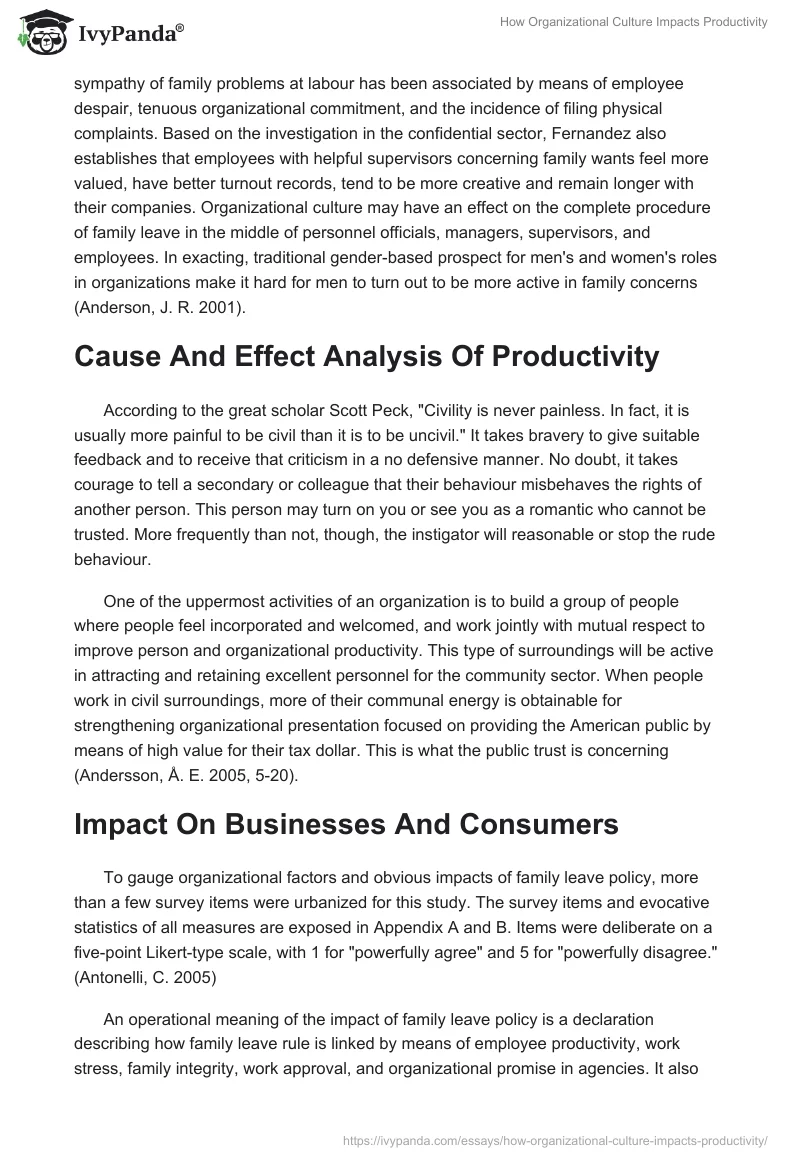 How Organizational Culture Impacts Productivity. Page 3