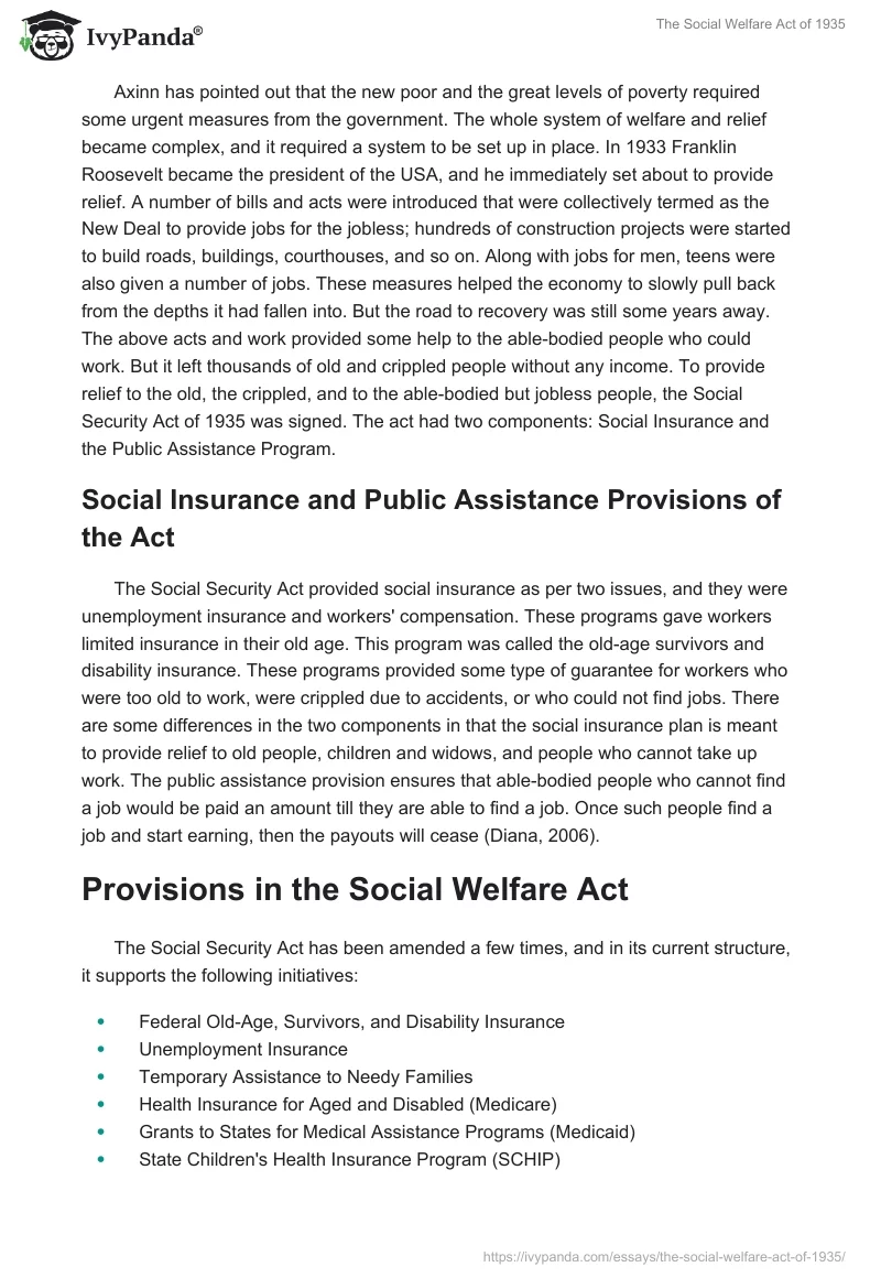 The Social Welfare Act of 1935. Page 4