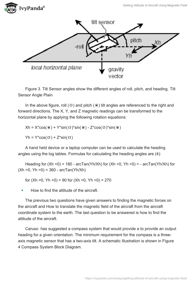 Getting Attitude of Aircraft Using Magnetic Field. Page 4