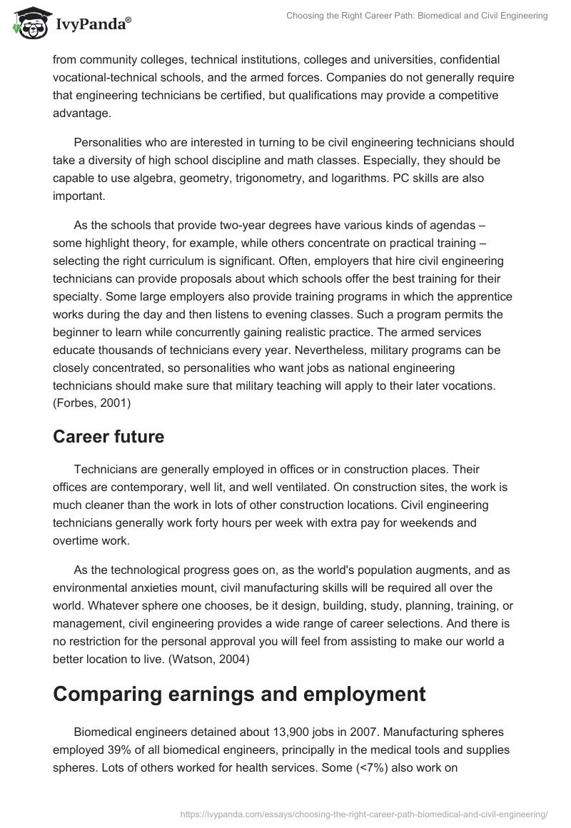 Choosing the Right Career Path: Biomedical and Civil Engineering. Page 4