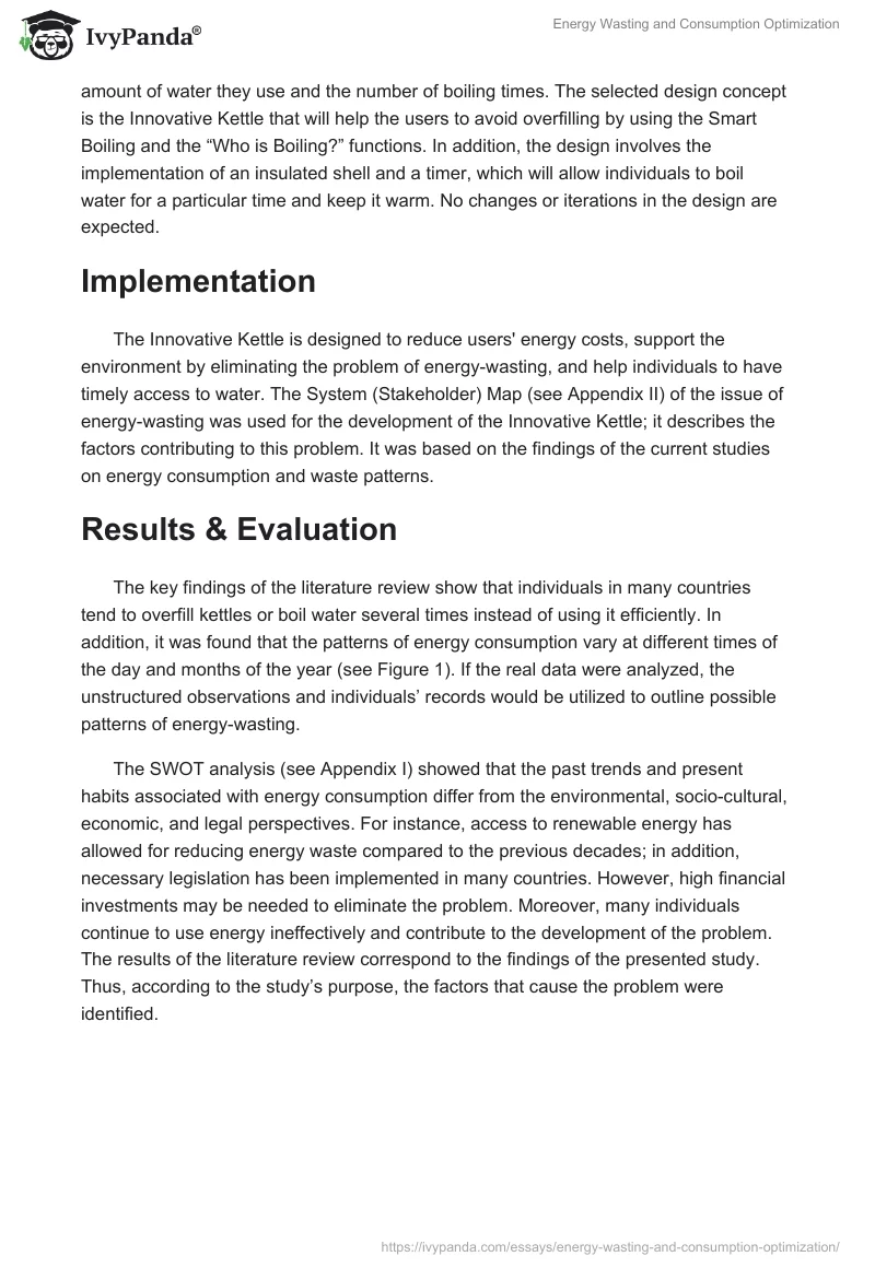 Energy Wasting and Consumption Optimization. Page 3