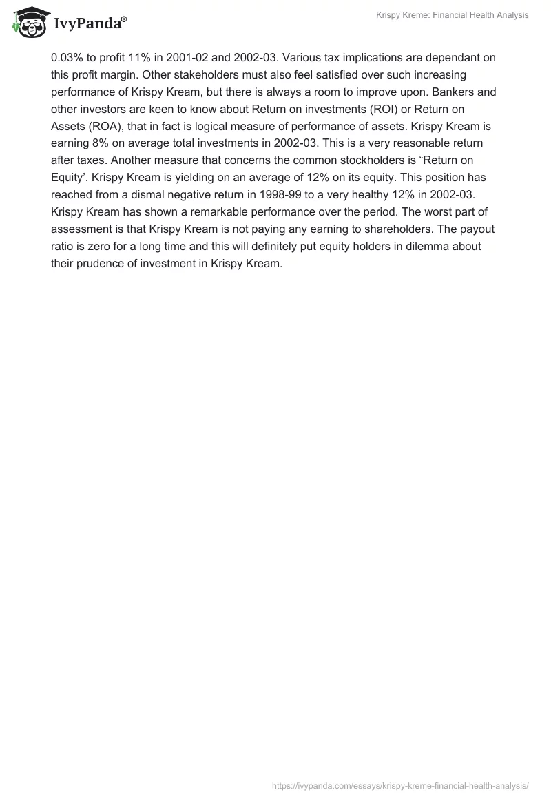 Krispy Kreme: Financial Health Analysis. Page 5