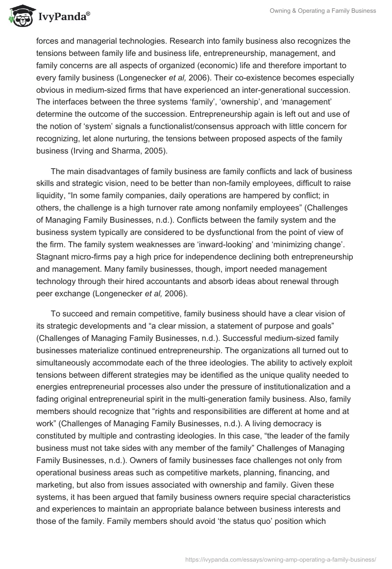 Owning & Operating a Family Business. Page 2