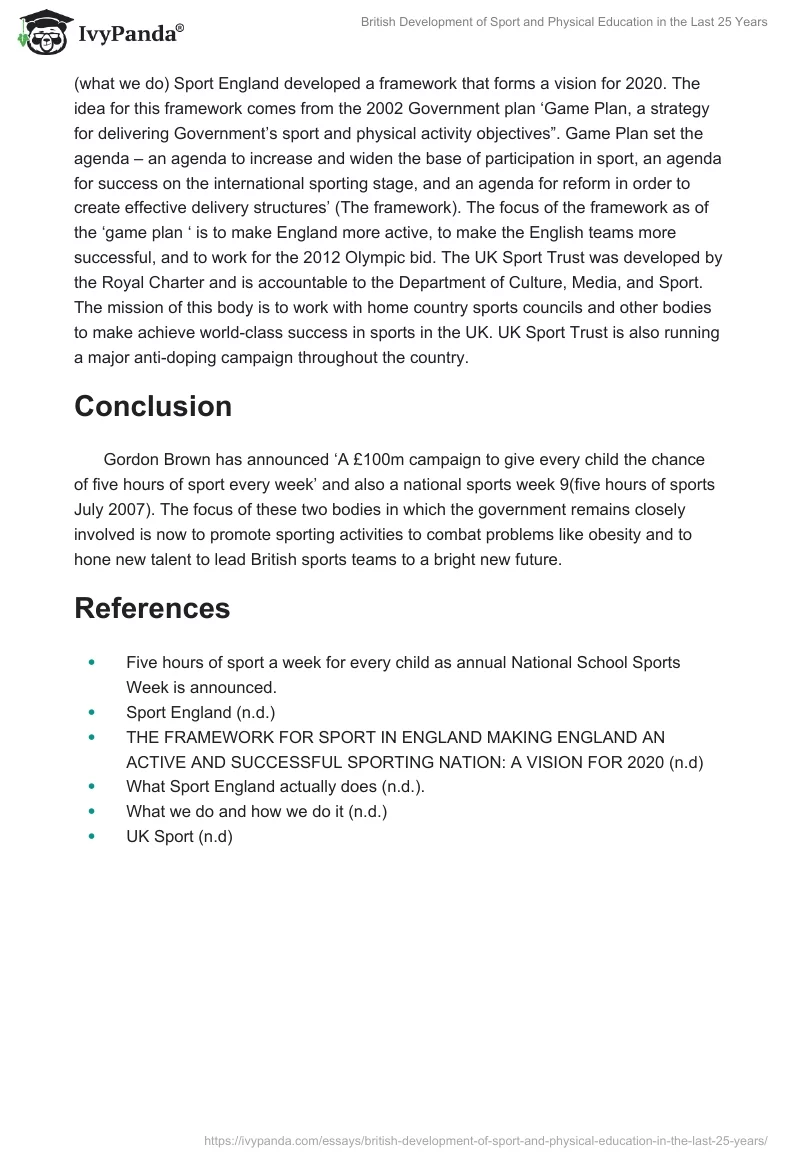 British Development of Sport and Physical Education in the Last 25 Years. Page 2