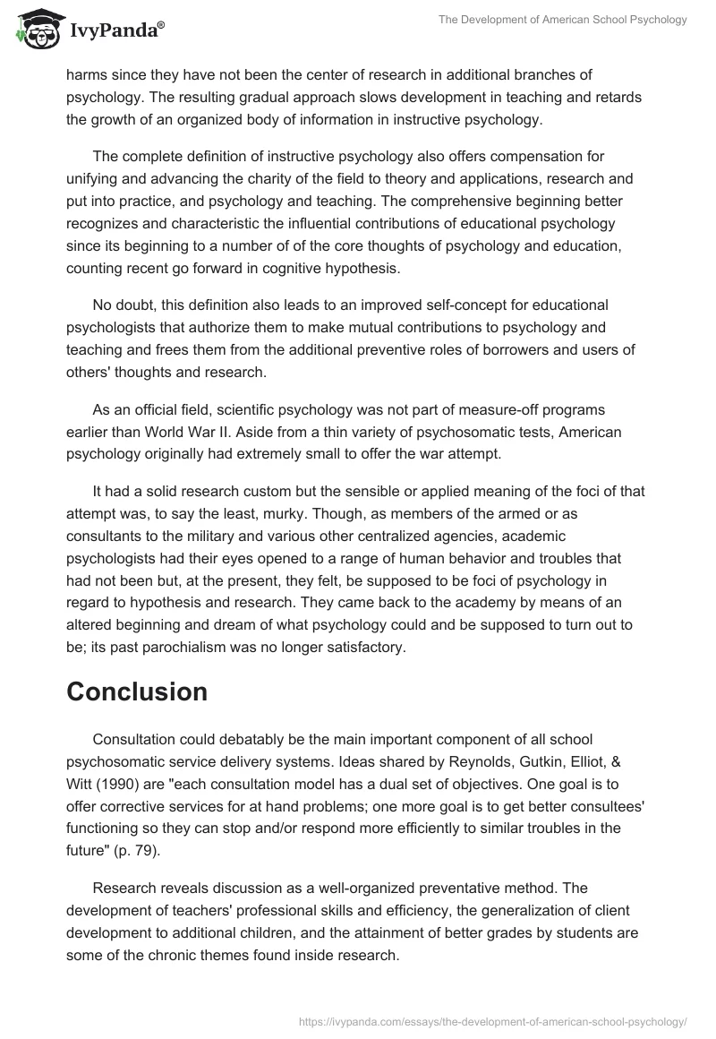 The Development of American School Psychology. Page 2