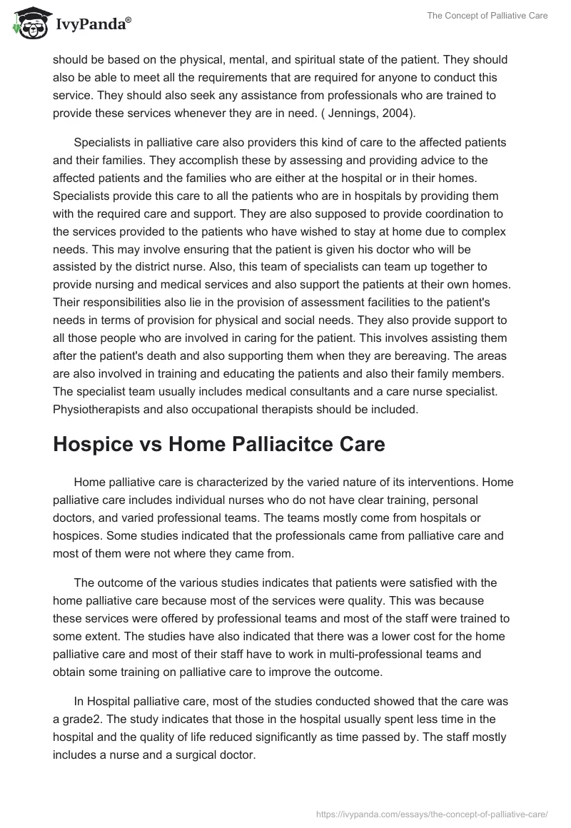 The Concept of Palliative Care. Page 3