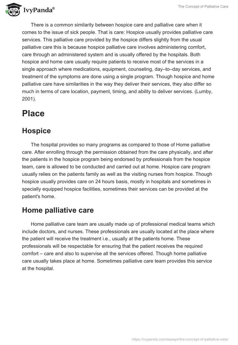 The Concept of Palliative Care. Page 4