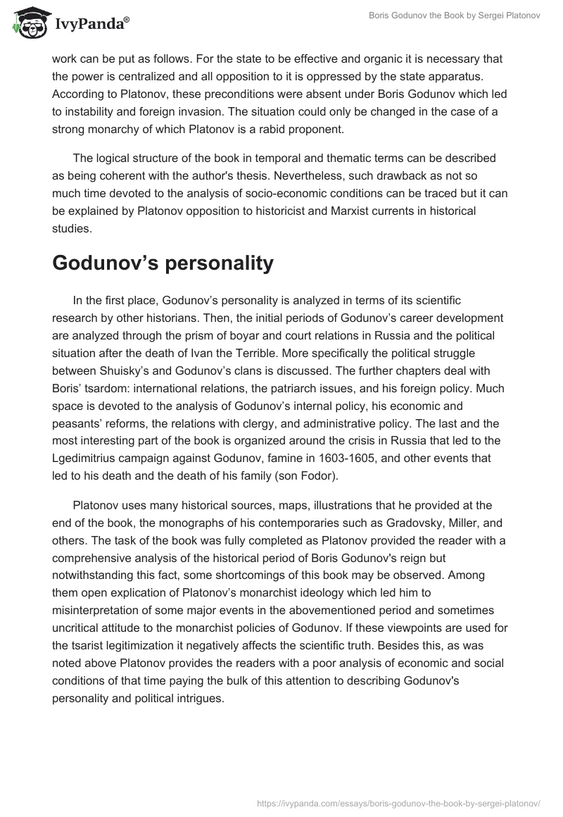 "Boris Godunov" the Book by Sergei Platonov. Page 2