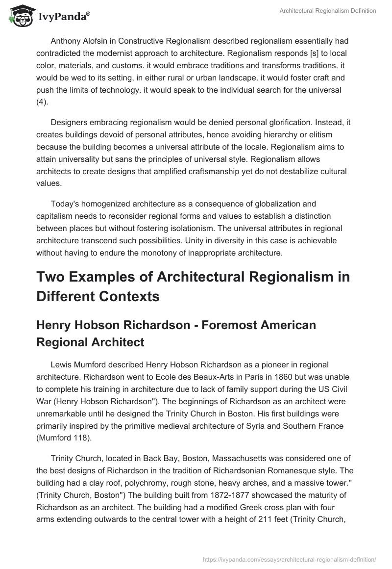Architectural Regionalism Definition. Page 5