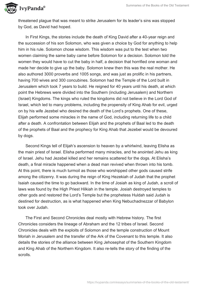Summaries of the Books of the Old Testament. Page 4