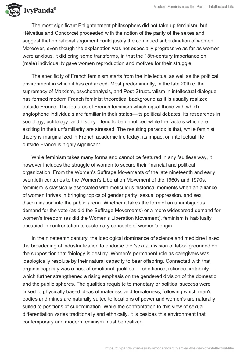 Modern Feminism as the Part of Intellectual Life. Page 2