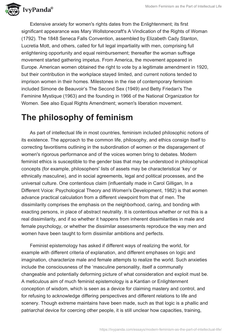 Modern Feminism as the Part of Intellectual Life. Page 3