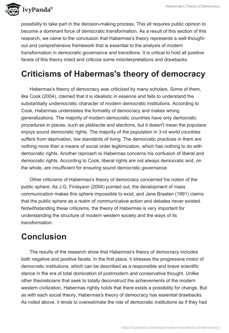 Habermas’s Theory of Democracy. Page 5