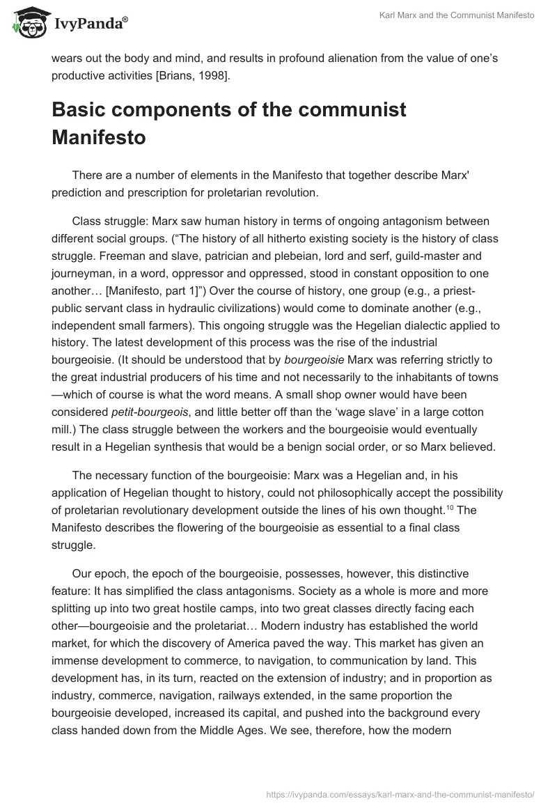 Karl Marx and the "Communist Manifesto". Page 3