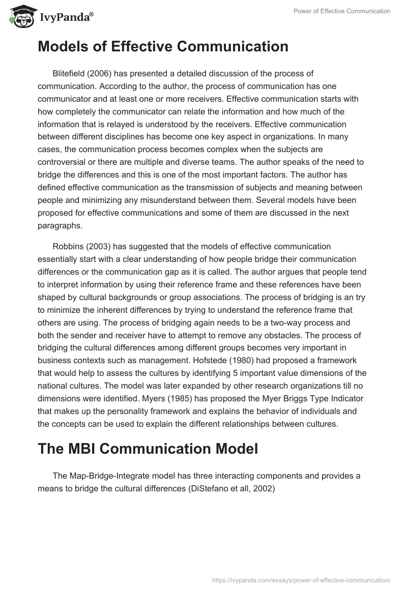Power of Effective Communication. Page 2