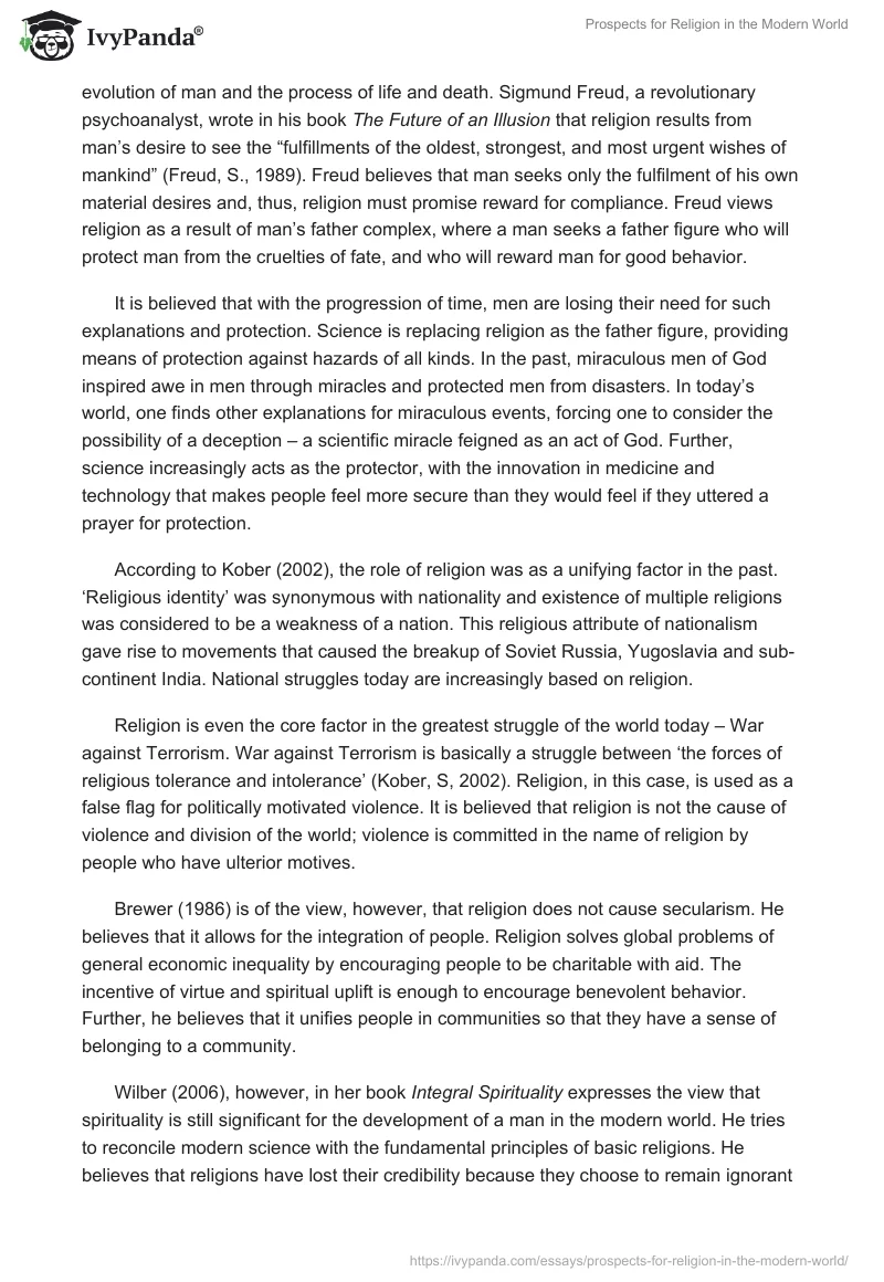 Prospects for Religion in the Modern World. Page 2