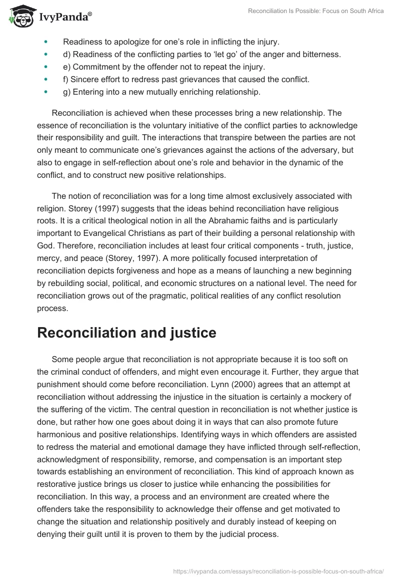 Reconciliation Is Possible: Focus on South Africa. Page 2
